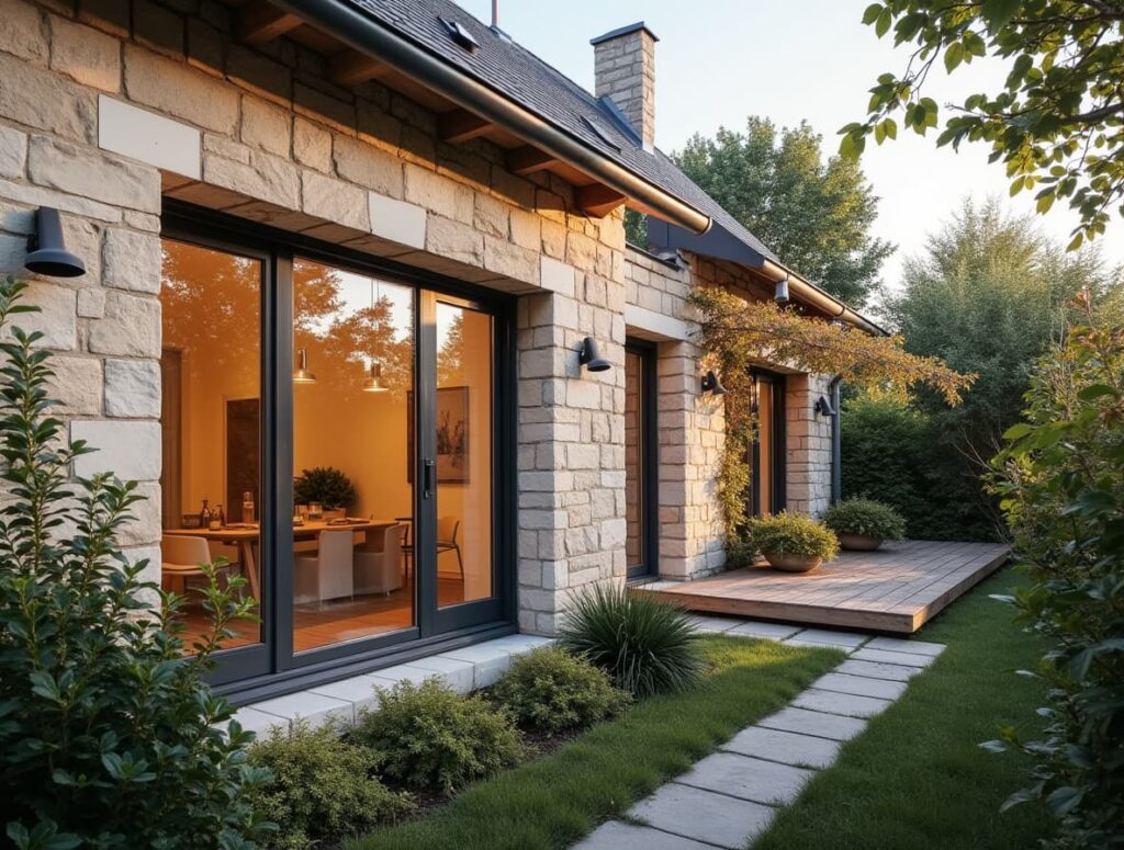 Fenêtres et portes d'une maison dans le Val d'Oise