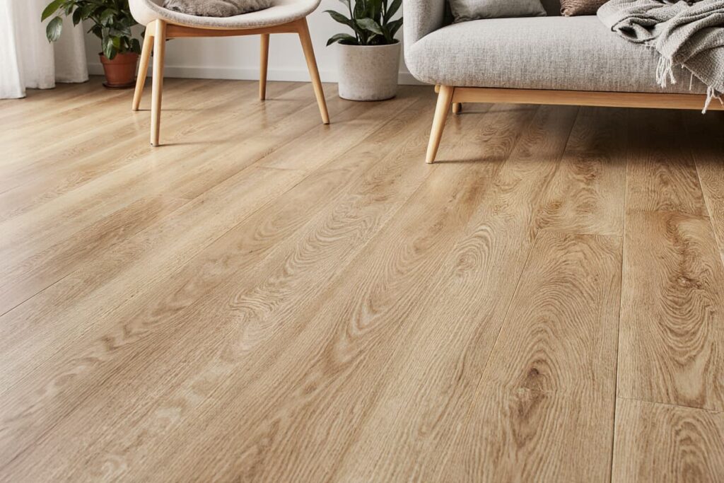 Plancher flottant effet bois