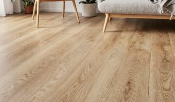 Plancher flottant effet bois