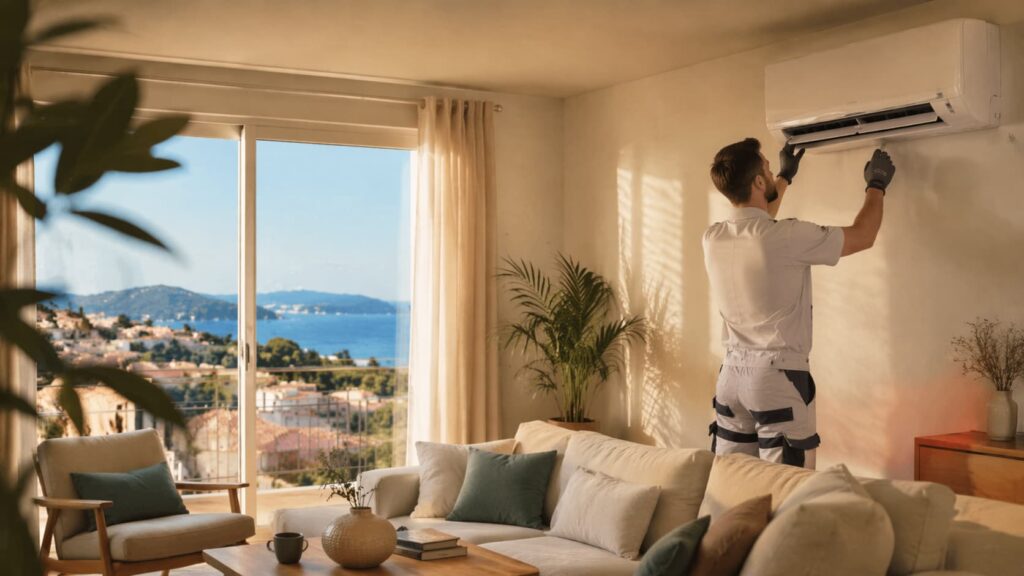 Pose d'une climatisation